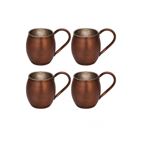 Turna Bakır Moscow Mule Bardak Düz 500 Ml 4lü Takım Oksit Turna0493-43