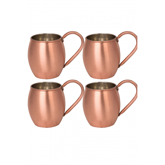 Turna Bakır Moscow Mule Bardak Düz 500 Ml 4lü Takım Skoç Turna0493-44