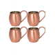 Turna Bakır Moscow Mule Bardak Düz 500 Ml 4lü Takım Skoç Turna0493-44