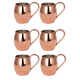 Turna Bakır Moscow Mule Bardak Düz 500 Ml 6lı Takım Kırmızı Turna0493-61