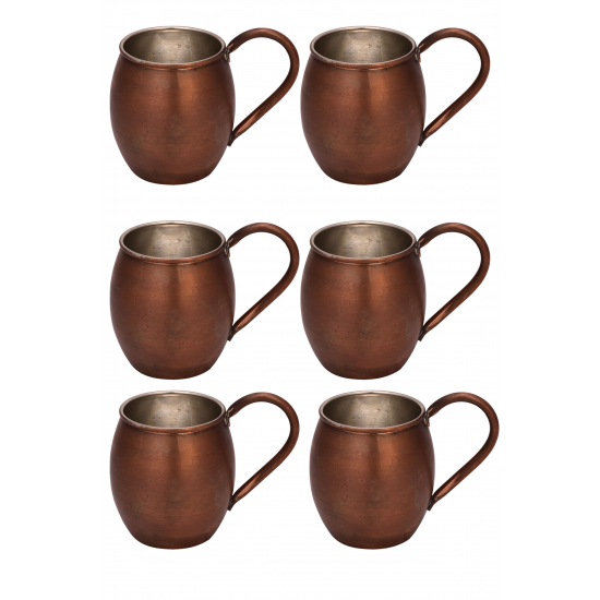 Turna Bakır Moscow Mule Bardak Düz 500 Ml 6lı Takım Oksit Turna0493-63