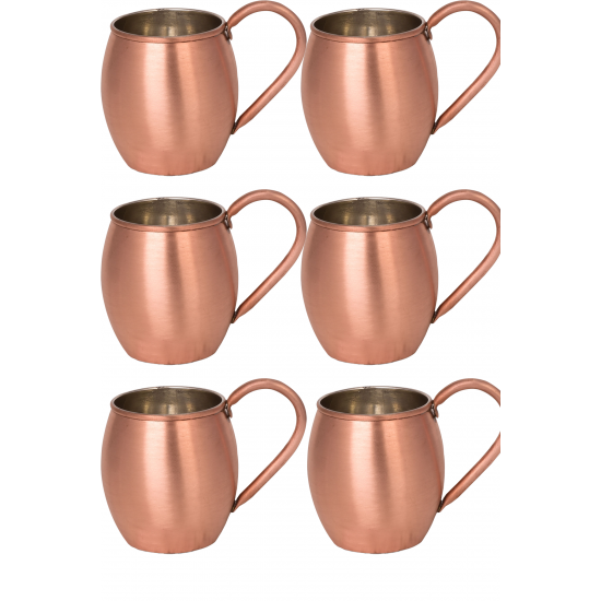 Turna Bakır Moscow Mule Bardak Düz 500 Ml 6lı Takım Skoç Turna0493-64