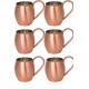 Turna Bakır Moscow Mule Bardak Düz 500 Ml 6lı Takım Skoç Turna0493-64