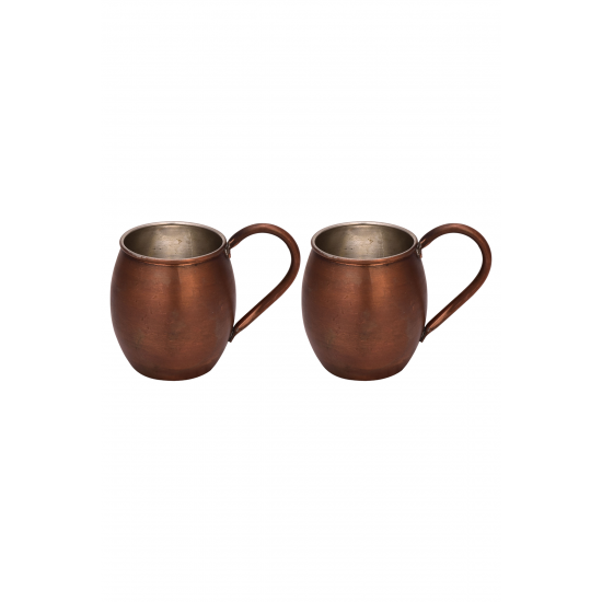 Turna Bakır Moscow Mule Bardak Düz 500 Ml 2li Takım Oksit Turna0493-23