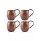 Turna Bakır Moscow Mule Bardak El Dövme 500 Ml 4lü Takım Oksit Turna0497-43