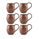 Turna Bakır Moscow Mule Bardak El Dövme 500 Ml 6lı Takım Oksit Turna0497-63